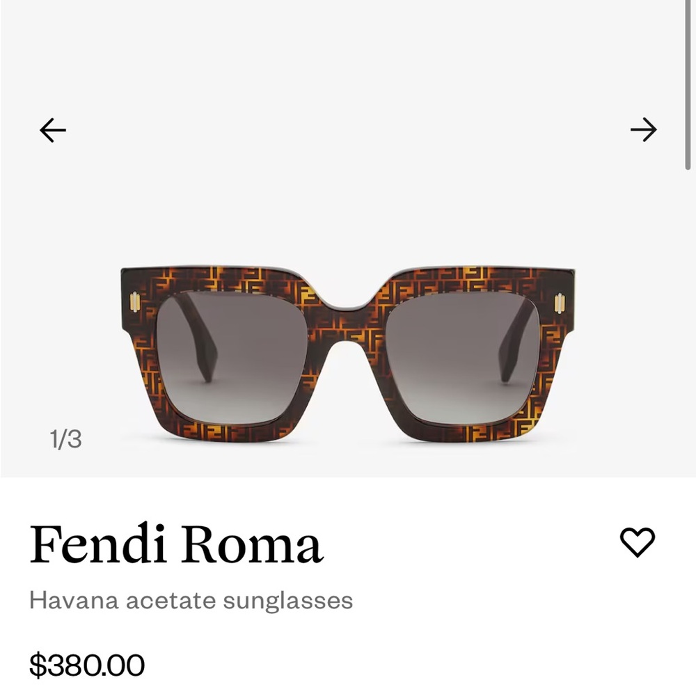 Fendi Brown Oversized Square Sunglasses